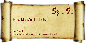 Szathmári Ida névjegykártya